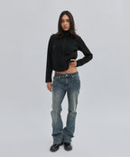 SLIM FLEECE JACKET [BLACK]