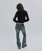 SLIM FLEECE JACKET [BLACK]