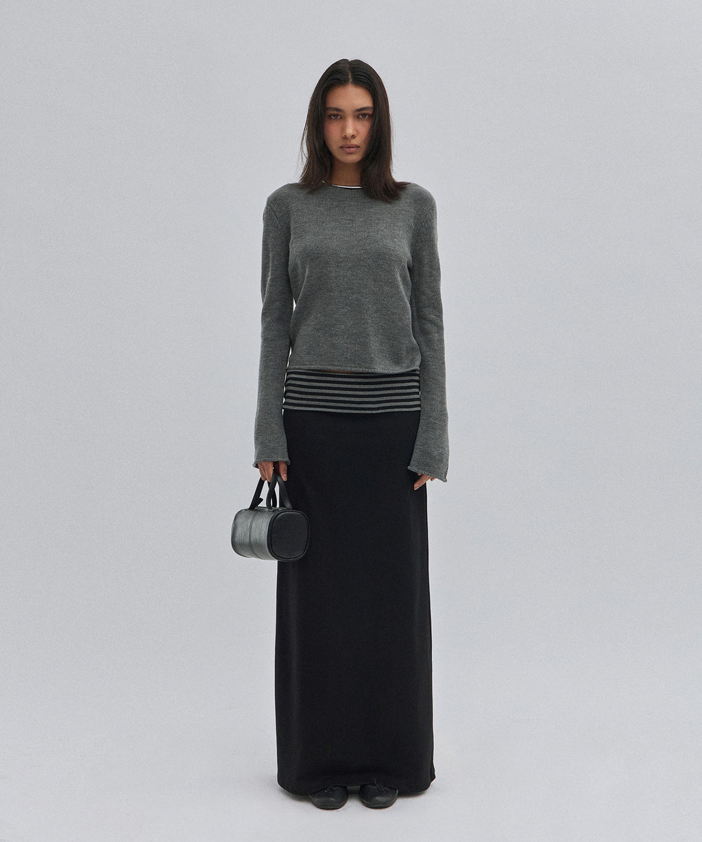 BOAT NECK KNIT [GRAY]