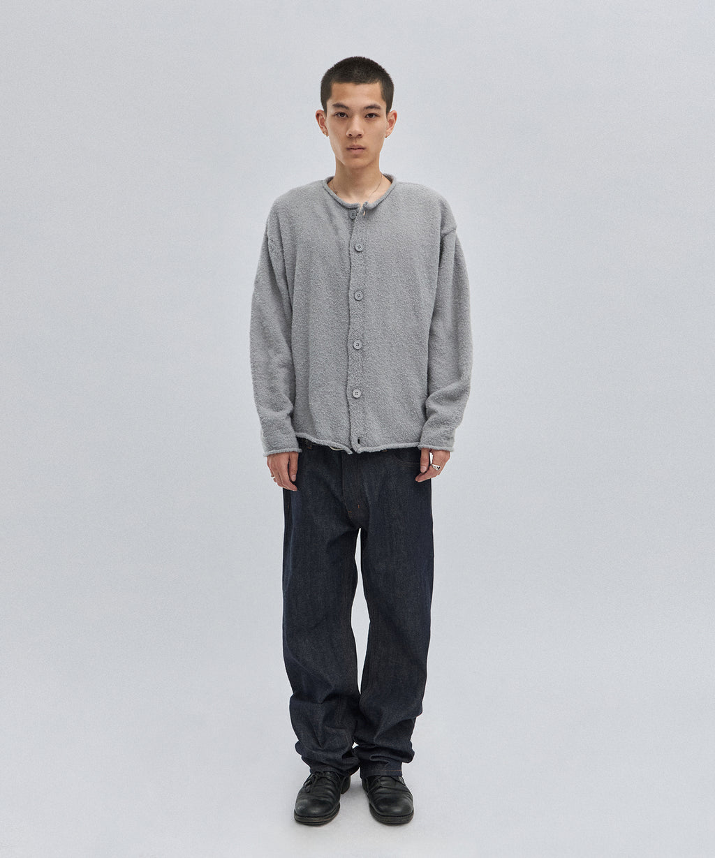 SHEARLING KNIT CARDIGAN [GRAY]