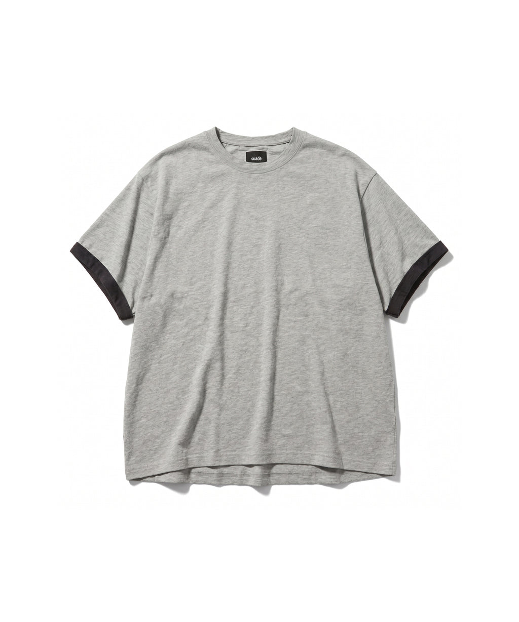 TEXTURED LAYERED TEE [GRAY]