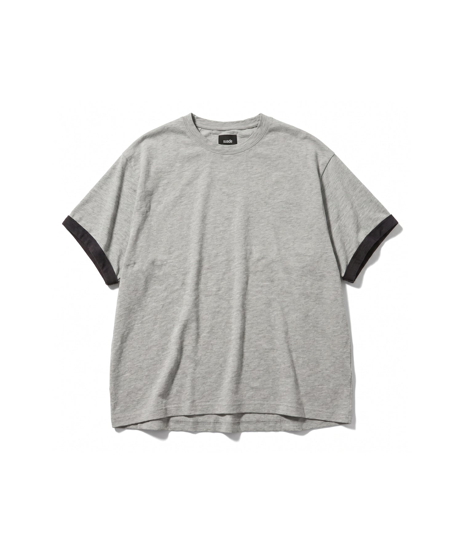 TEXTURED LAYERED TEE [GRAY]