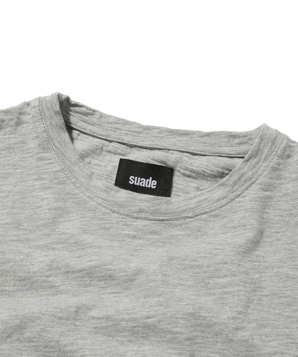TEXTURED LAYERED TEE [GRAY]