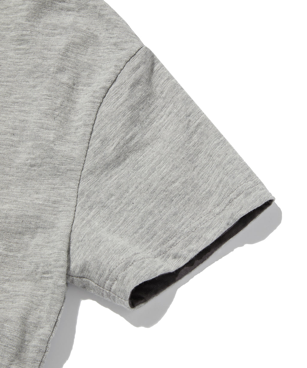 TEXTURED LAYERED TEE [GRAY]