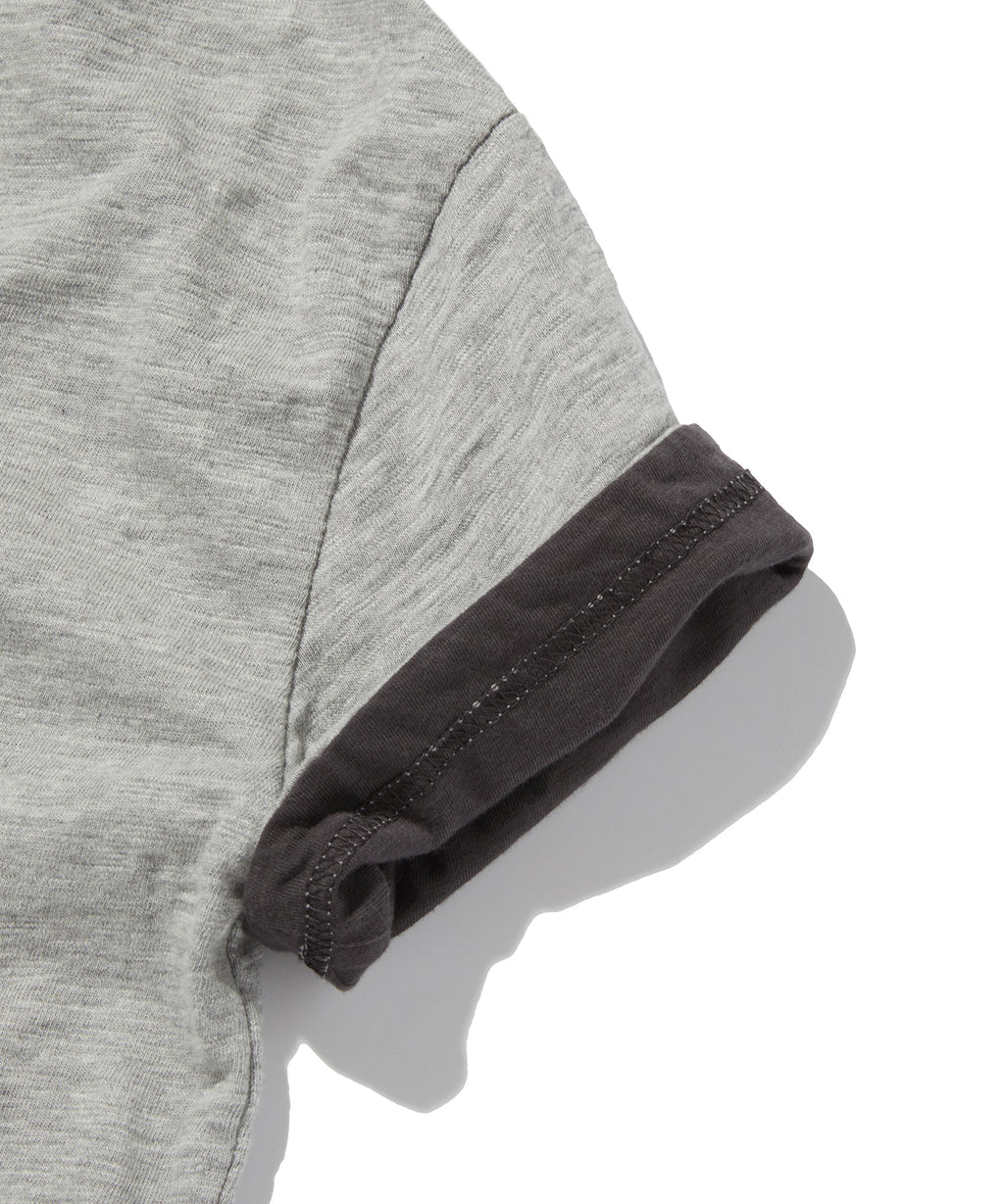 TEXTURED LAYERED TEE [GRAY]