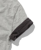 TEXTURED LAYERED TEE [GRAY]