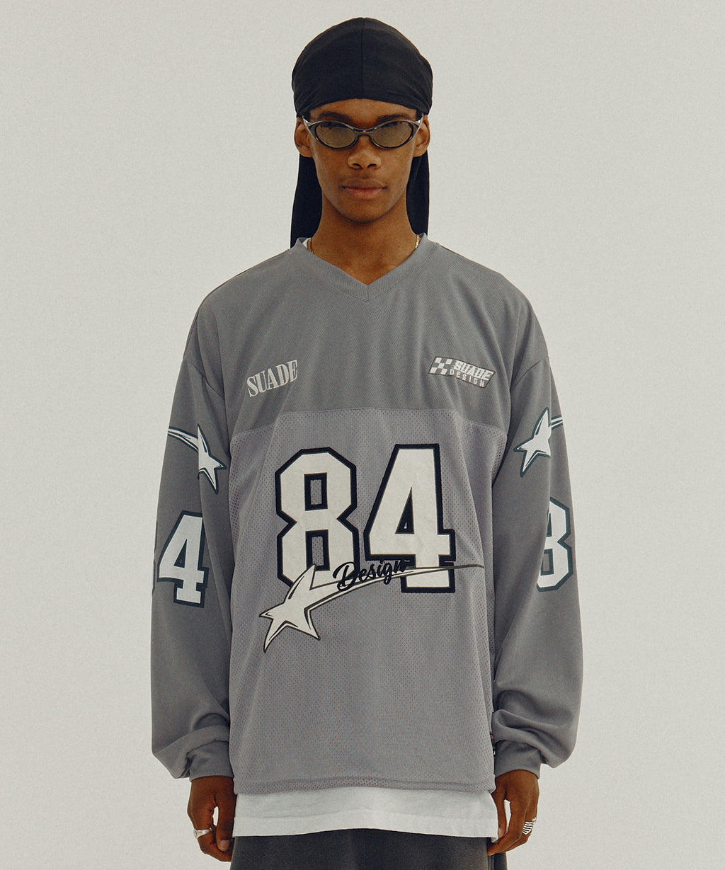84 STAR RACING LONG SLEEVE [GRAY]