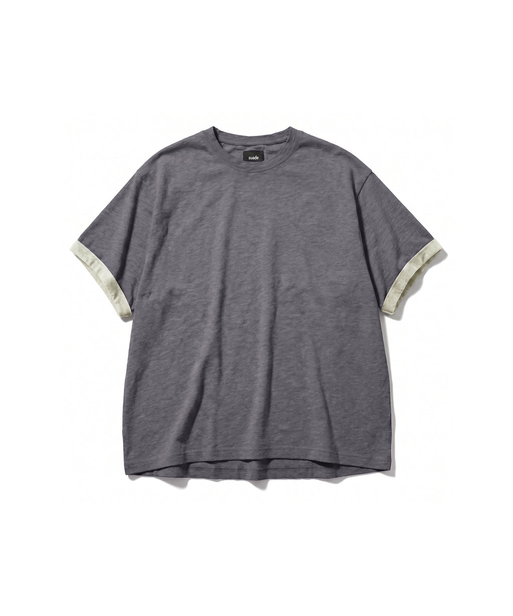TEXTURED LAYERED TEE [PURPLE]