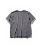 TEXTURED LAYERED TEE [PURPLE]