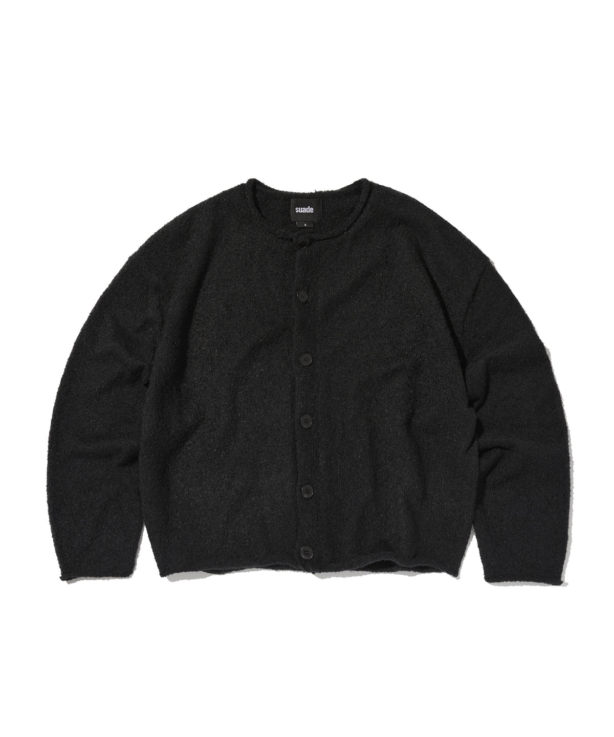 SHEARLING KNIT CARDIGAN [BLACK]
