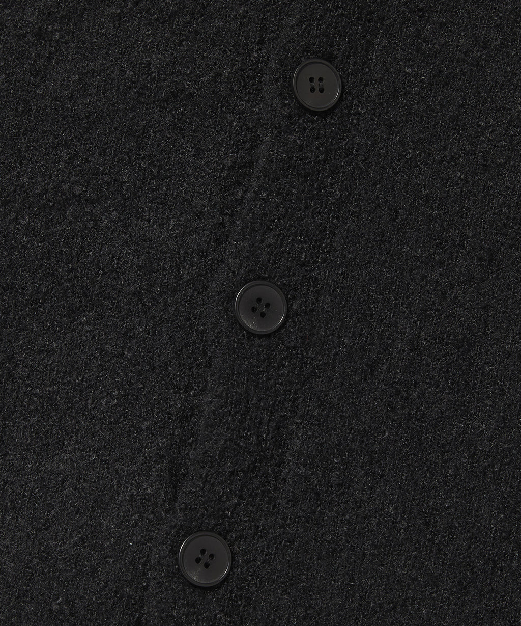 SHEARLING KNIT CARDIGAN [BLACK]