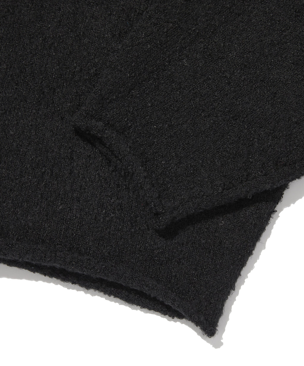 SHEARLING KNIT CARDIGAN [BLACK]