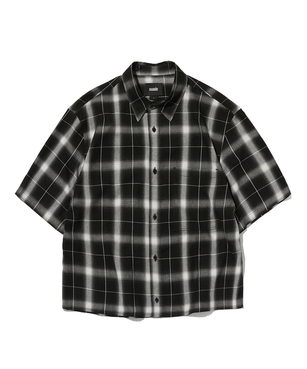 CHECK SHORT SLEEVE SHIRT [BLACK]