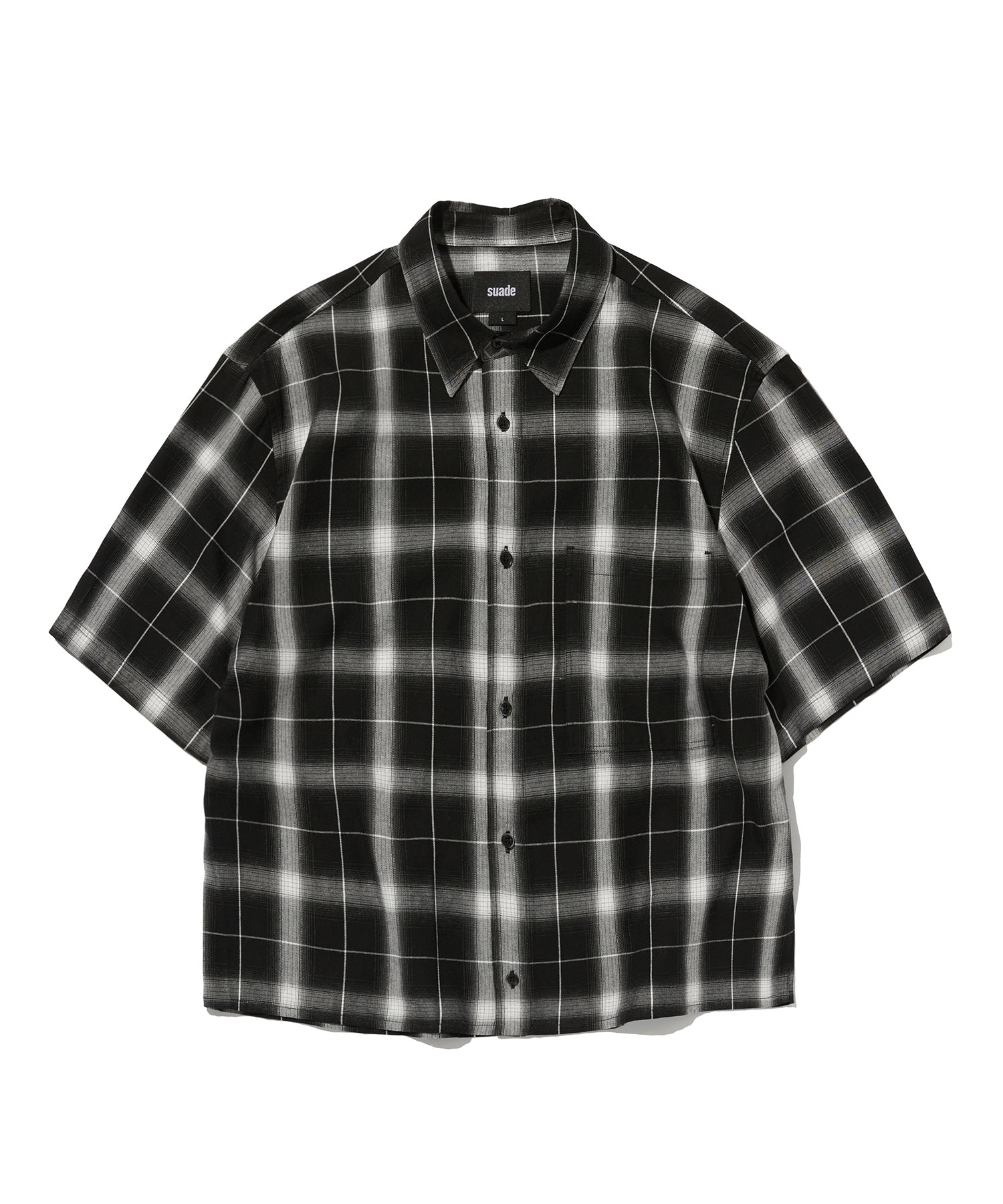 CHECK SHORT SLEEVE SHIRT [BLACK]