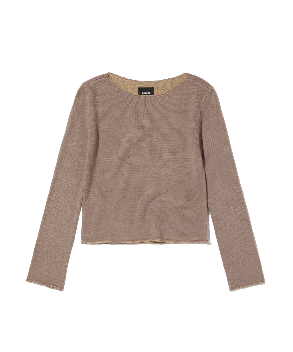BOAT NECK KNIT [PINK]