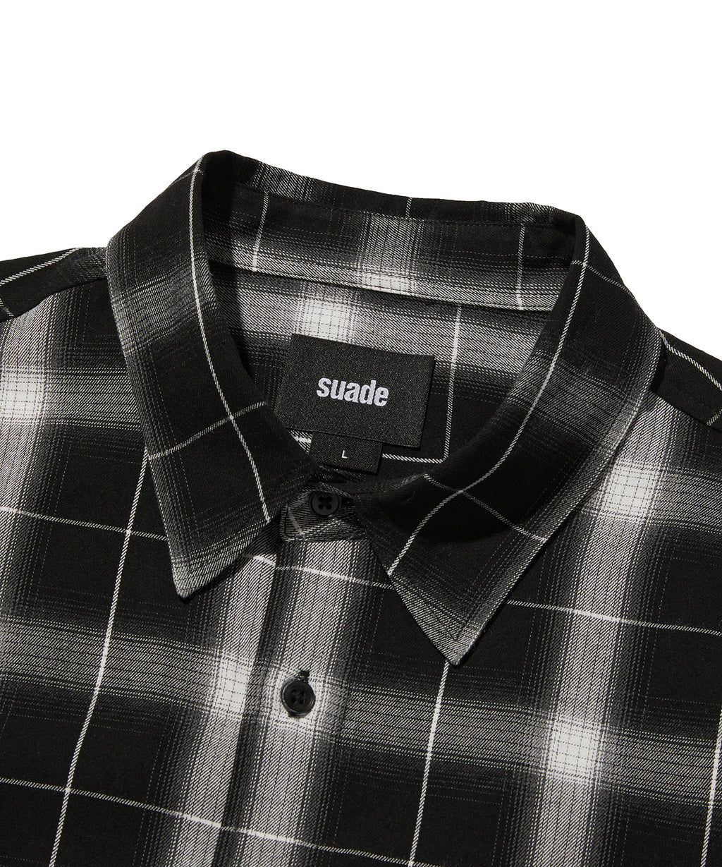 CHECK SHORT SLEEVE SHIRT [BLACK]