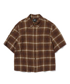 CHECK SHORT SLEEVE SHIRT [LIGHT BROWN]