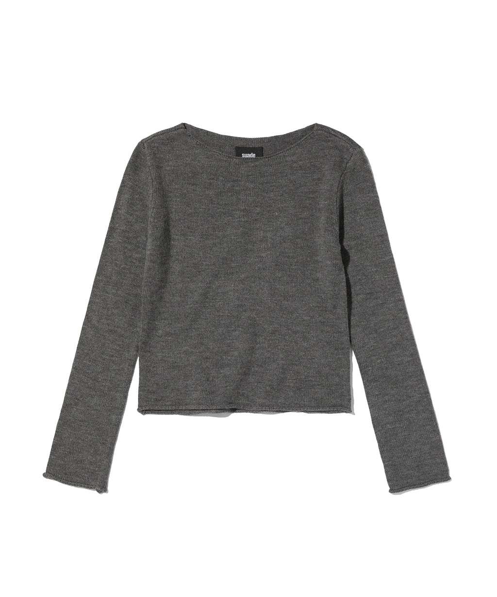 BOAT NECK KNIT [GRAY]