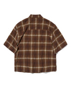 CHECK SHORT SLEEVE SHIRT [LIGHT BROWN]