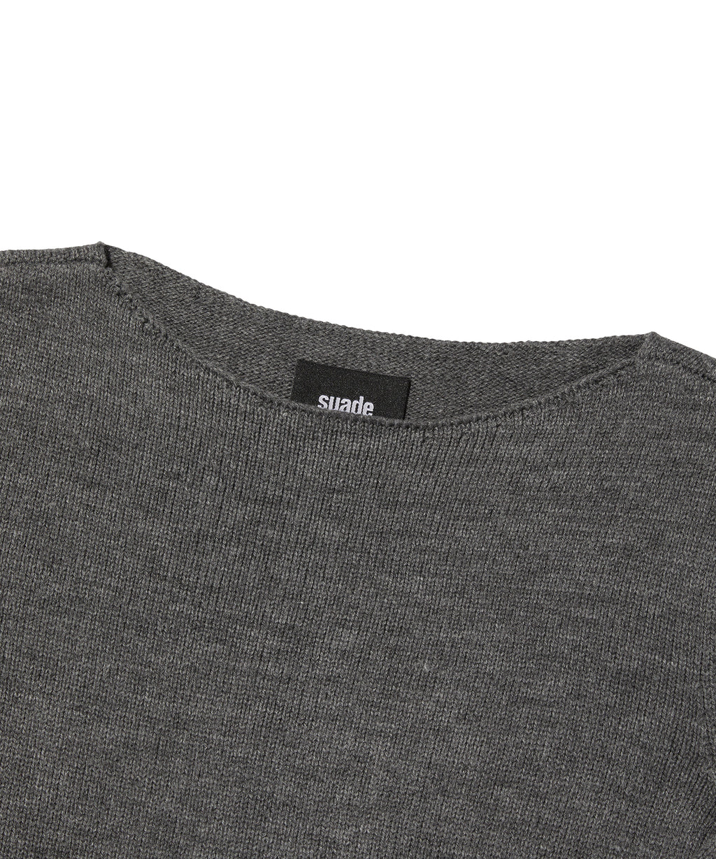 BOAT NECK KNIT [GRAY]