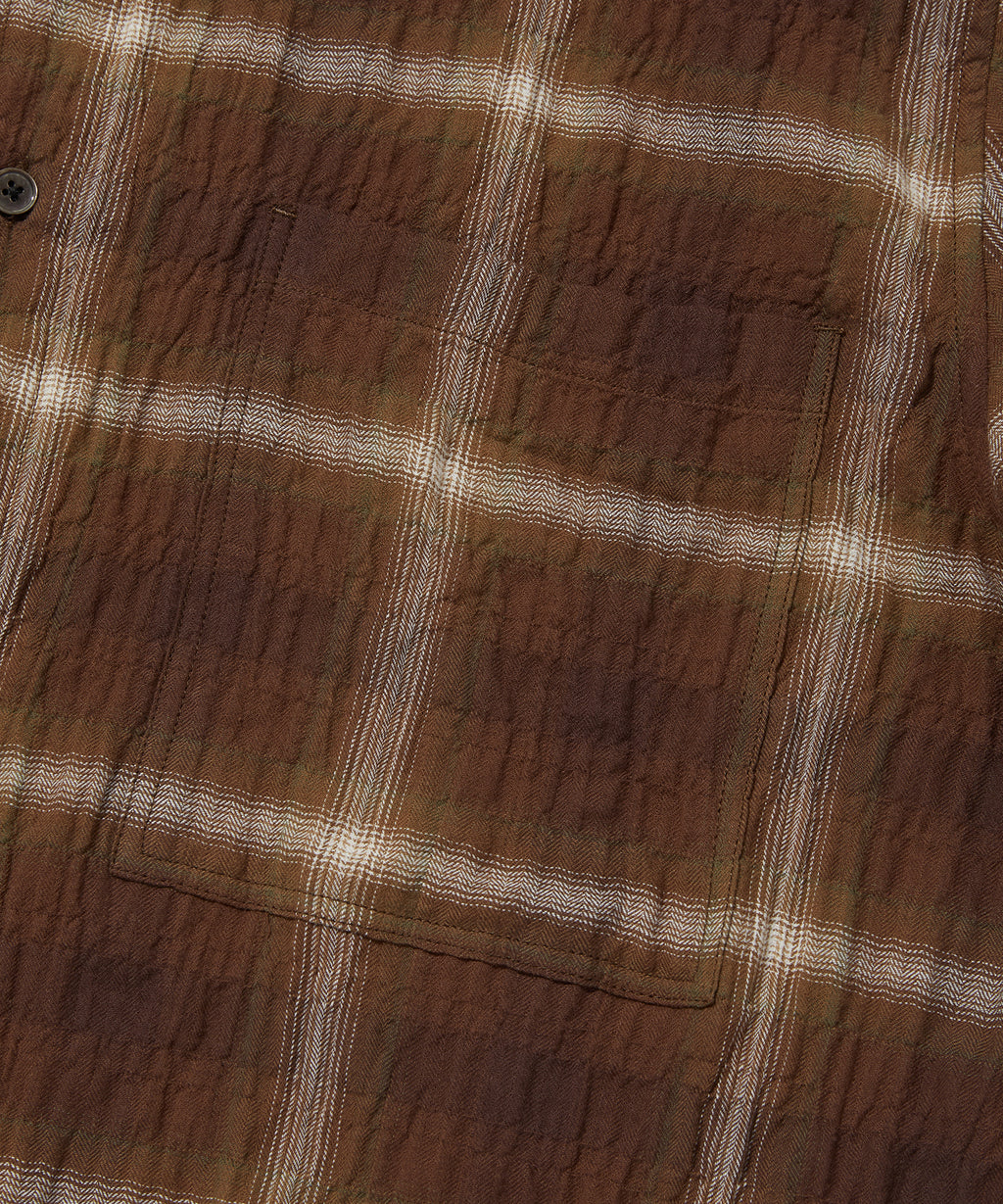 CHECK SHORT SLEEVE SHIRT [LIGHT BROWN]