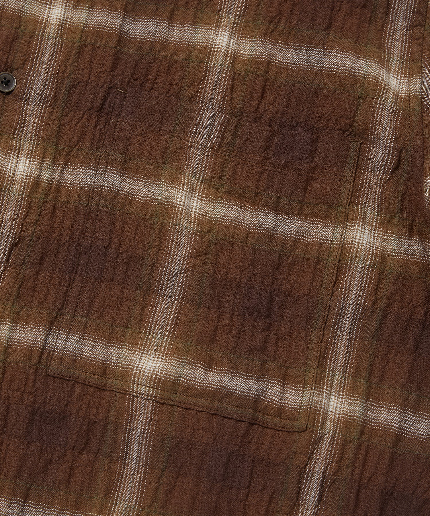 CHECK SHORT SLEEVE SHIRT [LIGHT BROWN]
