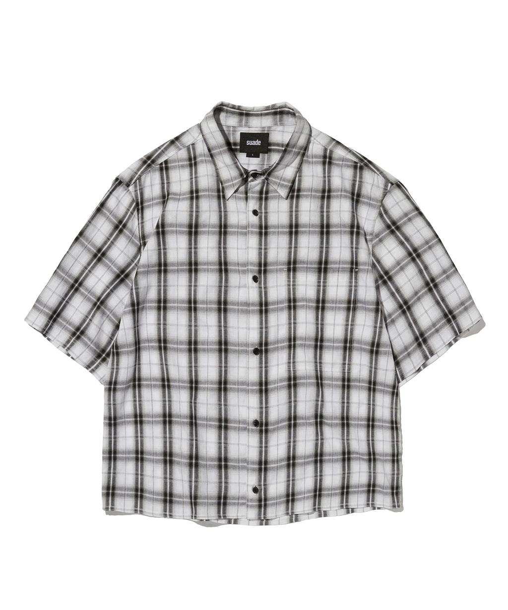 CHECK SHORT SLEEVE SHIRT [WHITE]