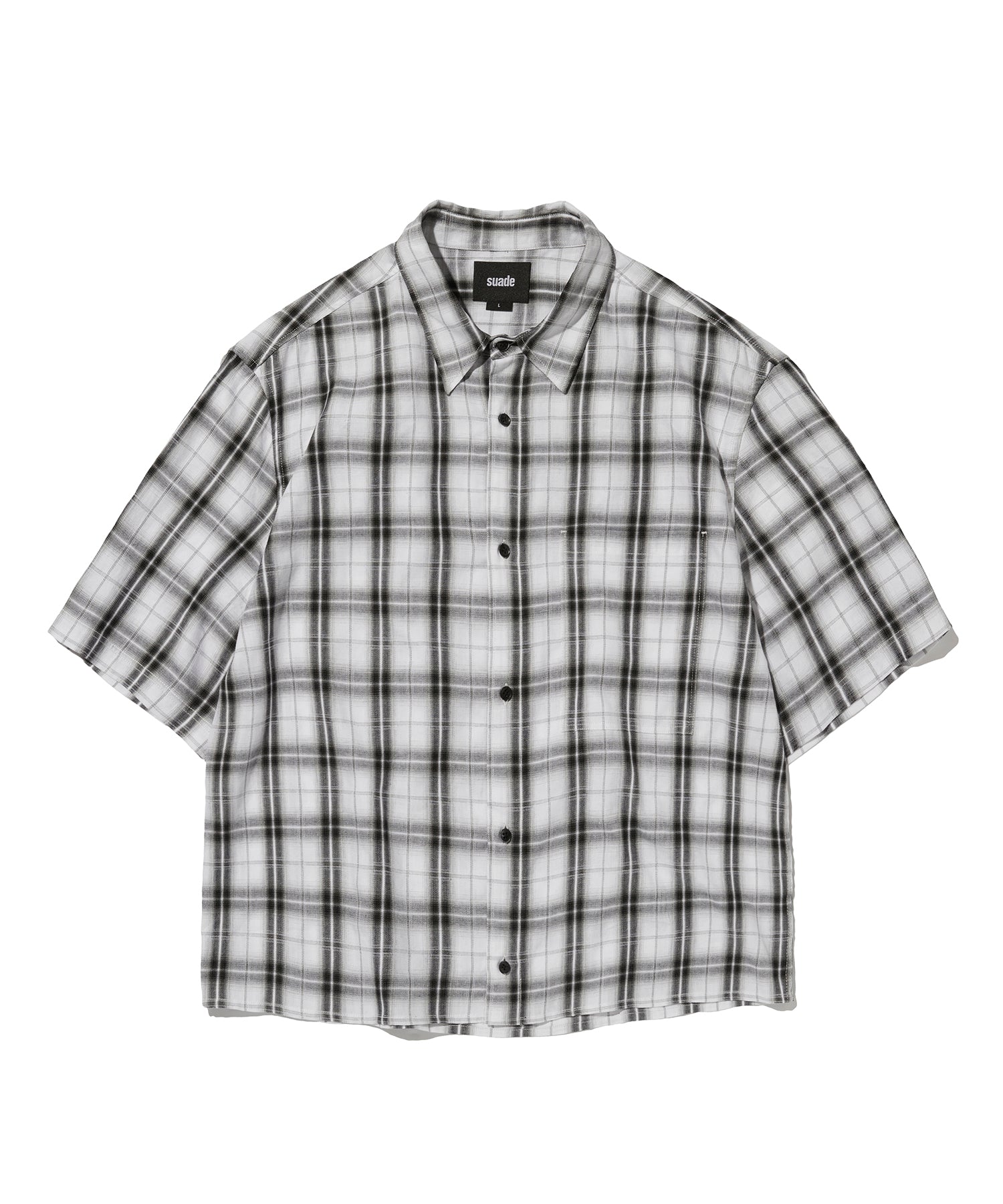 CHECK SHORT SLEEVE SHIRT [WHITE]