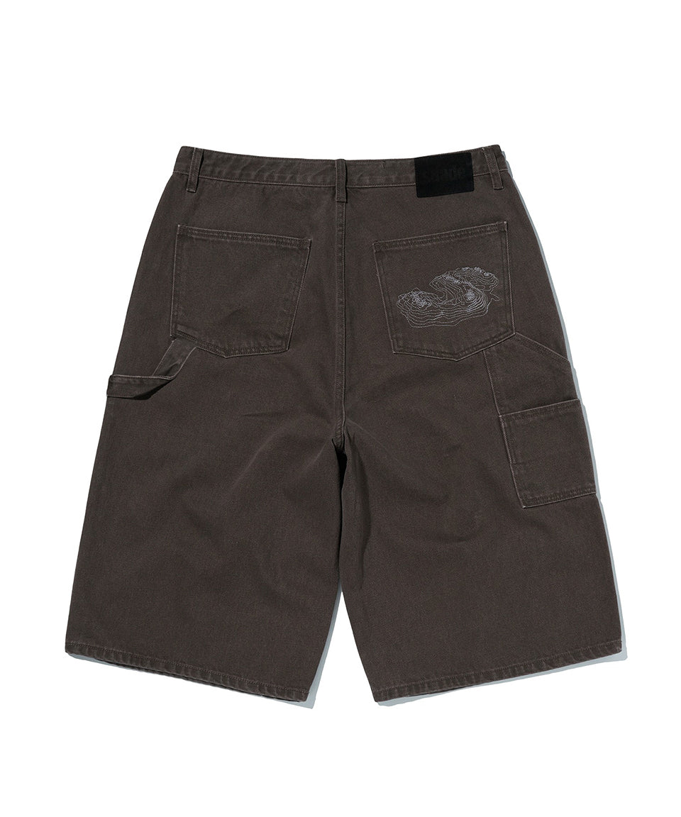 CONTOUR DOUBLE KNEE SHORTS [BROWN]