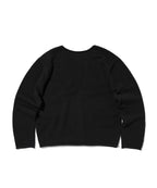 V NECK ROLLED KNIT [BLACK]