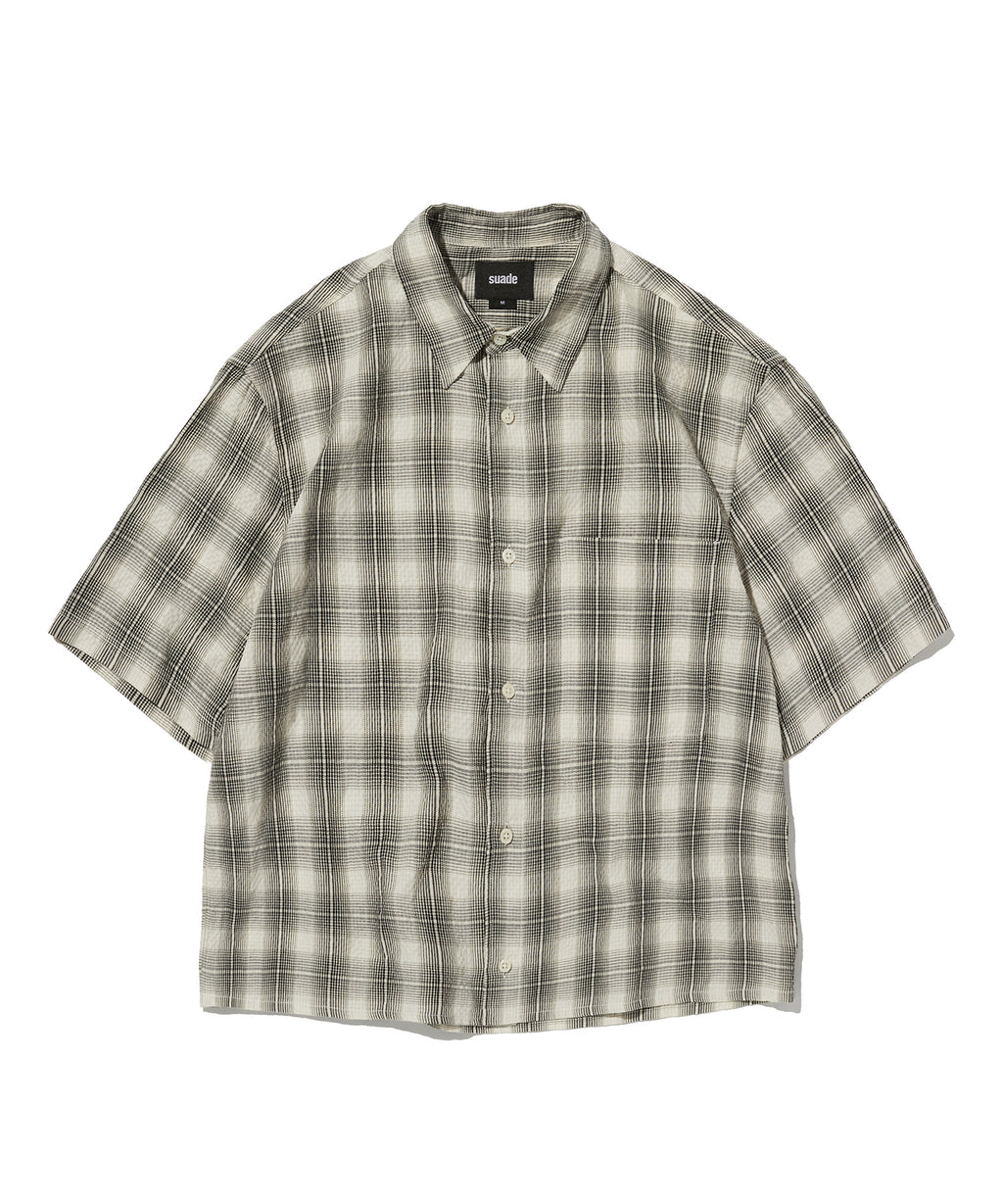 CHECK SHORT SLEEVE SHIRT [IVORY]