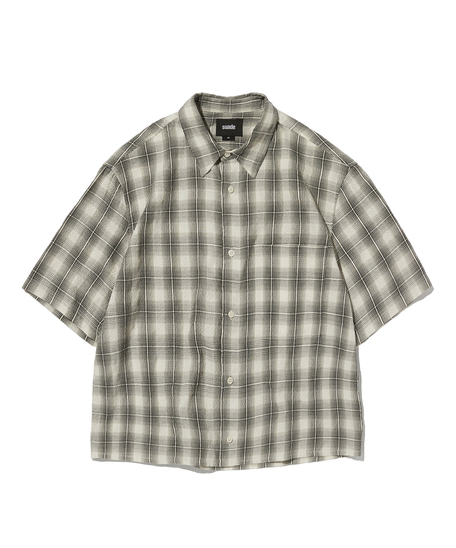 CHECK SHORT SLEEVE SHIRT [IVORY]