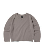 V NECK ROLLED KNIT [GRAY]
