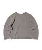 V NECK ROLLED KNIT [GRAY]