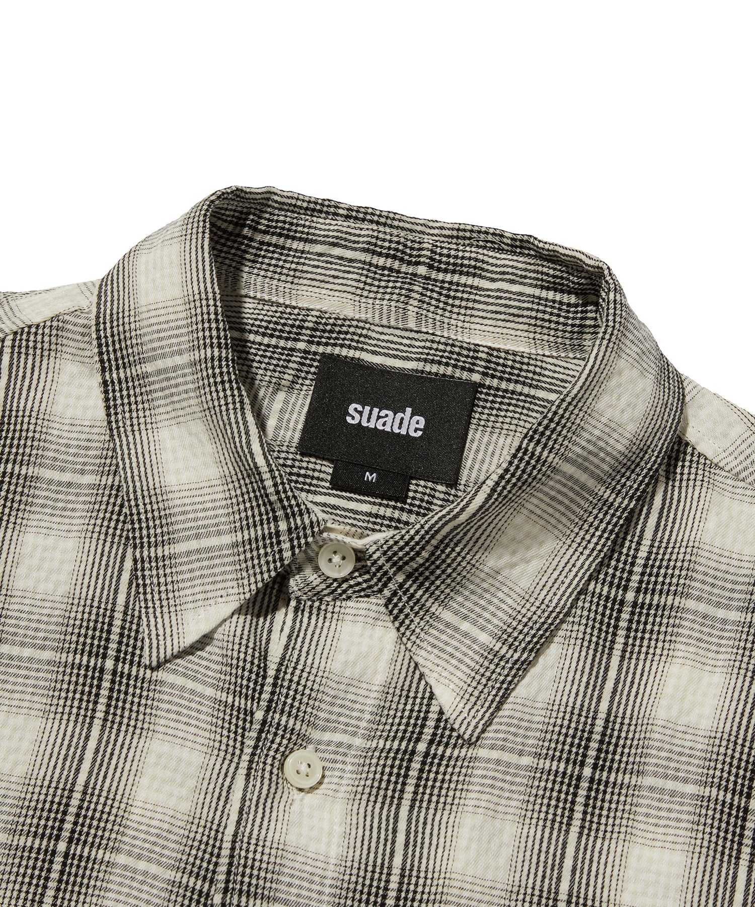 CHECK SHORT SLEEVE SHIRT [IVORY]