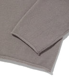 V NECK ROLLED KNIT [GRAY]