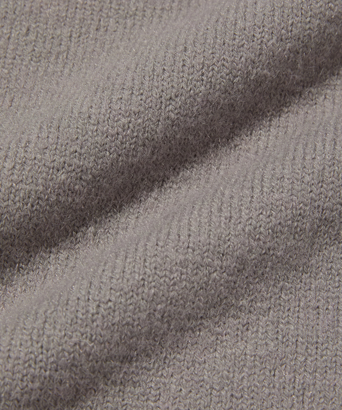 V NECK ROLLED KNIT [GRAY]