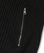 DAMAGE KNIT ZIP UP [BLACK]