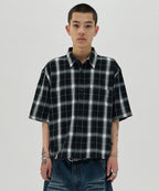 CHECK SHORT SLEEVE SHIRT [BLACK]