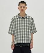 CHECK SHORT SLEEVE SHIRT [IVORY]