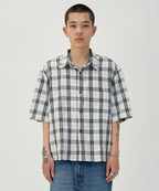 CHECK SHORT SLEEVE SHIRT [WHITE]