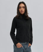 SLIM FLEECE JACKET [BLACK]