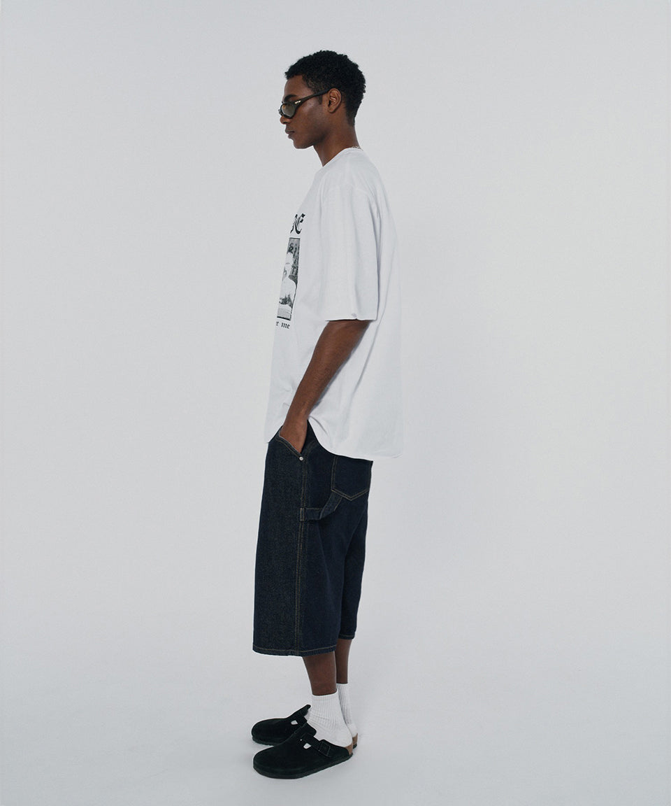 CARPENTER DENIM SHORTS [RAW INDIGO]