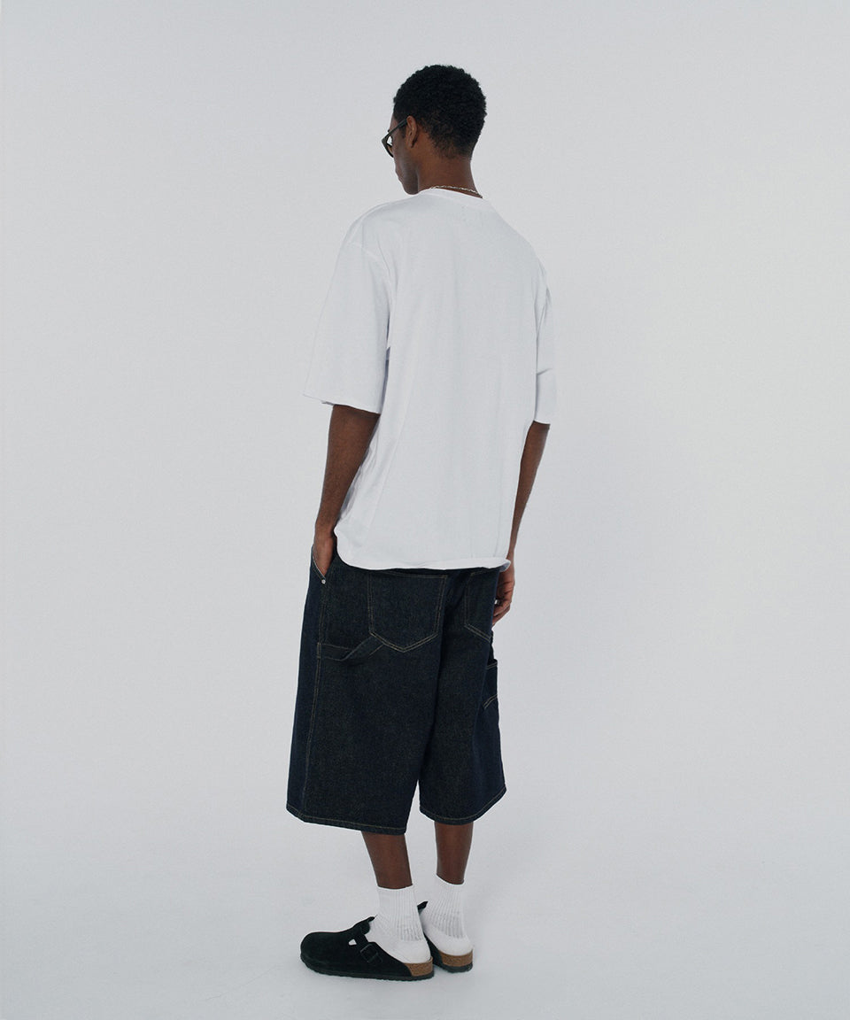 CARPENTER DENIM SHORTS [RAW INDIGO]