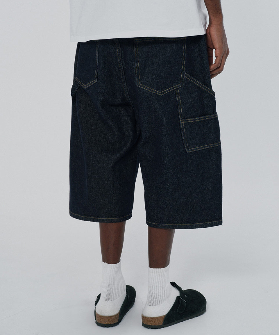 CARPENTER DENIM SHORTS [RAW INDIGO]