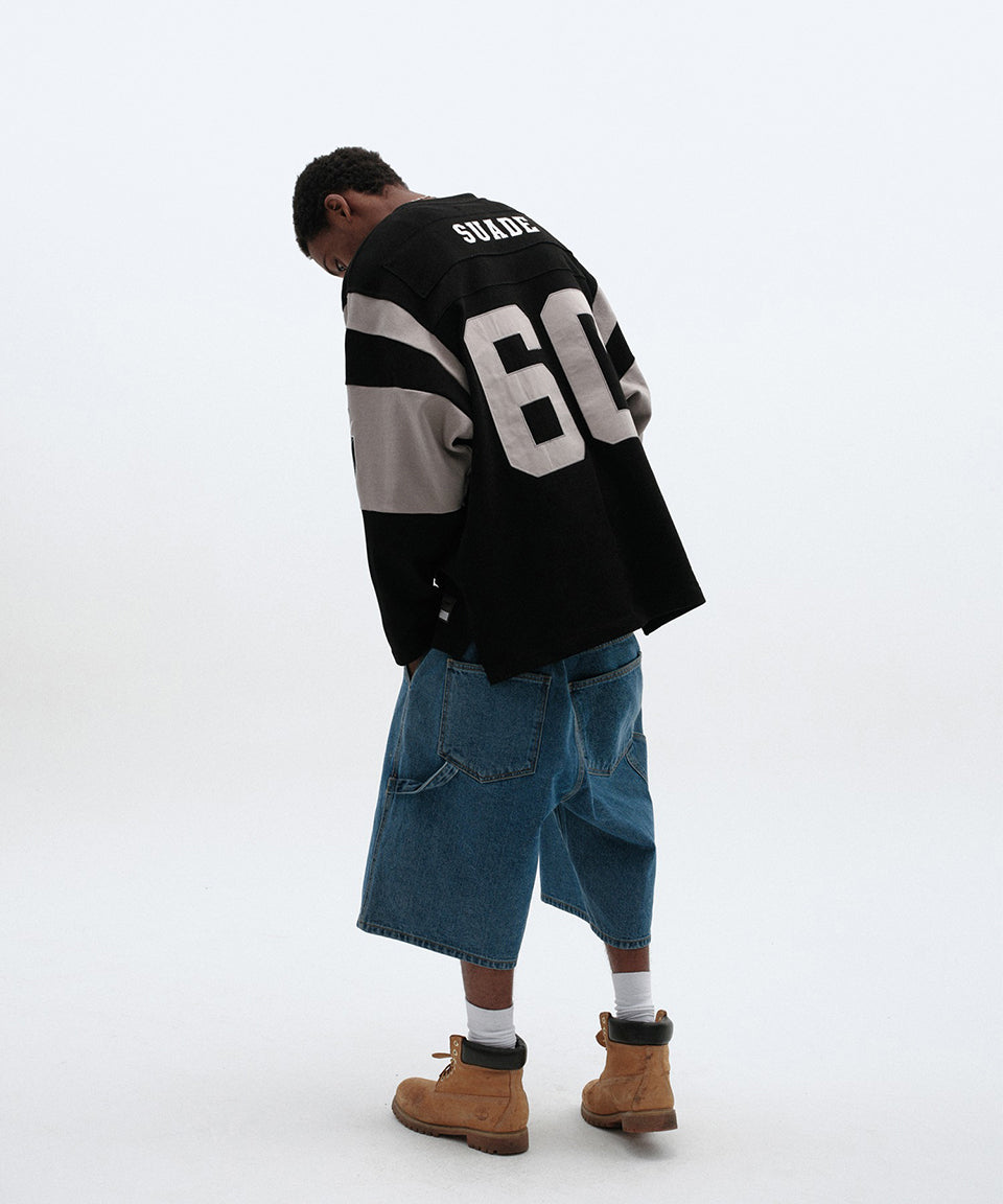 CARPENTER DENIM SHORTS [BLUE]