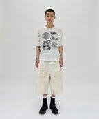 WRINKLE WASHED SHORTS [WHITE]