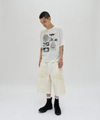 WRINKLE WASHED SHORTS [WHITE]