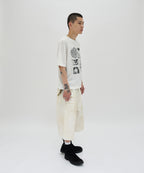 WRINKLE WASHED SHORTS [WHITE]