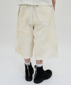 WRINKLE WASHED SHORTS [WHITE]